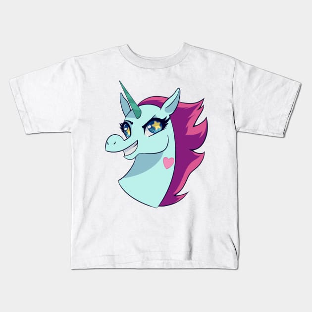 Chibi Pony head Kids T-Shirt by RidicBird